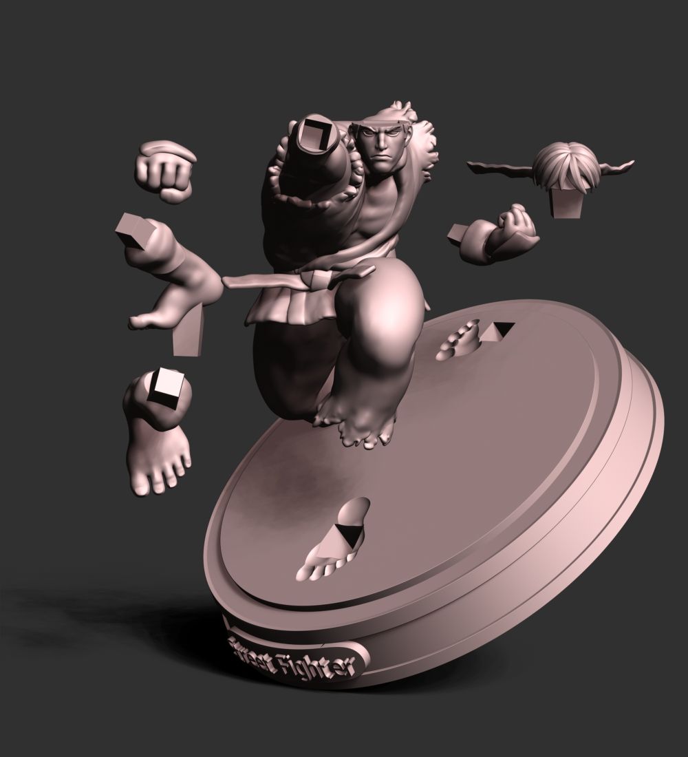 ZBrush-Document.jpg Archivo 3D Ryu - Street Fighter・Objeto para impresora 3D para descargar, bonbonart