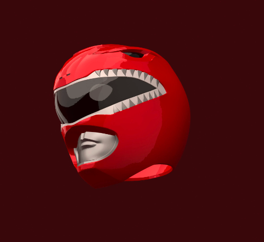 🪖 Mighty Morphin Power Rangers Red Ranger Helmet 3D file model・ 3D File ...