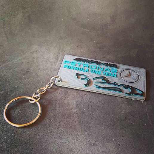 🚗 Mercedes Petronas F1 Keychain・ STL File for ・Cults