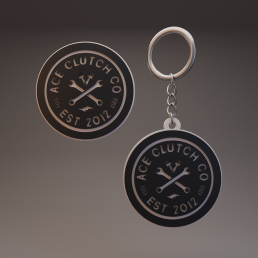 Ace Clutch Co - Counter Strike - Keychain and Coin/Badge 3D model