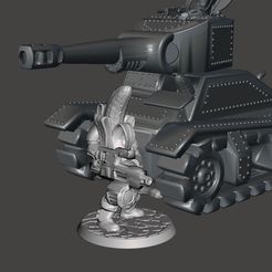 tank8.JPG Archivo STL gratis Guardia espacial bananera de 28mm con arma pesada・Modelo para descargar y imprimir en 3D