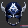 Samurai_Captain_America_helmet_3d_print_model-04.jpg Captain America Helmet - Samurai Heroes Cosplay