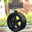 IMG_8323.jpeg Wheel Mirror Ornament Keychain Decoration Car Rim SSR Professor SP1 With Tire And Brake Disc
