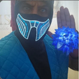 iceball11.png Sub Zero Ice Powers Prop, Wearable Light Up LED Floating Frozen IceBall/Ice Crystals, Todoroki Costume Prop for Cosplay, Con, or Halloween