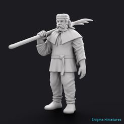 1.jpg Fichier STL Paysan avec fourche | EM.1・Design pour imprimante 3D à télécharger