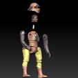 ScreenShot301.jpg Star Wars .stl LANDO CALRISSIAN (Skiff Guard Disguise) .3D action figure .OBJ Kenner style.