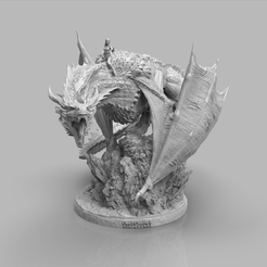 The-rider-and-the-dragon-1.png Datei 3D Der Reiter und der Drache. 3D gedruckte STL-Dateien・Modell für 3D-Druck zum herunterladen