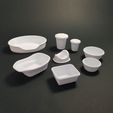 20240319_133703.jpg Pack of Baby Bath Set, Washing Up Bowls, Bin, Potty and Bin - Miniature Household Items 1/12 scale, Digital STL files for 3d Printing