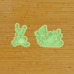 1.png Файл STL COOKIE CUTTER Рождественский олень и Санта・3D-печатная модель для загрузки