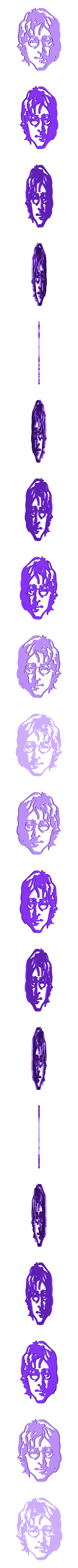 Lennon.stl John Lennon Wall Sculpture 2D