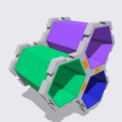 HexStorageLarge.png Free STL file Hexagon Storage - Large・3D printer model to download