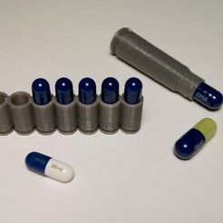 c4ae26d32d5b3c98396394e918c1b829_preview_featured.jpg STL-Datei My daily bullet (7-day capsule dispenser) kostenlos・Design zum 3D-Drucken zum herunterladen