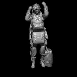 BPR_Render.jpg Fichier STL PARACHUTISTE AMÉRICAIN DE LA SECONDE GUERRE MONDIALE EN TRAIN DE SAUTER・Idée pour impression 3D à télécharger