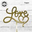 Love-modelo-2-dorado.jpg Love Toppers Set of 3 - Love