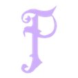 P.stl STL file Letters and Numbers The Addams Family Letters and Numbers | Logo・Template to download and 3D print