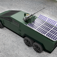 05-1.png Military Cybertruck Six-Wheel High Quality 3D Model [With/Turret and Solar Panels]