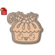 245990014_736590560521987_2481275141360414359_n.jpg Kawaii Christmas PIE Cookie Cutter and Stamp