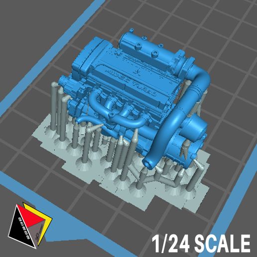 0217_4G63_Mitsubishi_EVO_IX_Engine_0217_1.jpg 1/24 Scale 4G63 EVO IX Engine