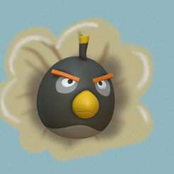 boom.png Fichier OBJ gratuit bombe angry bird・Plan à télécharger et à imprimer en 3D