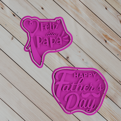 13.png STL file COOKIE CUTTER Happy Birthday Dad・3D printer model to download