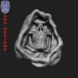 v174_WD_R8.jpg Wall home decor Reaper skull v174 3D print model