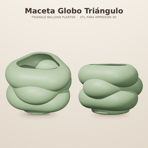 Maceta Globo Triángulo 150 mm – macetero decorativo para plantas y suculentas