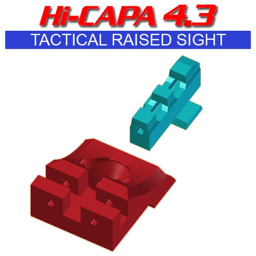 A-Hi-Capa-Sight-43-New-Again-Raised-Tactical-Sight-Model-C-03.jpg AIRSOFT SEULEMENT TOKYO MARUI TM CLONES COMPATIBLE 2011 HI CAPA 4.3 SIGHT RAISED TACTICAL REAR FIBER OPTIC SIGHT READY
