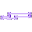 4 links mechanism .stl Articulated Crank-Rocker Mechanism 4 links Grashof