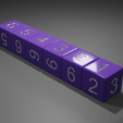 Purple-Bevelled-D6-Numbers-1-6-Display-1.png Dice with Numbers (Bevelled Edge)