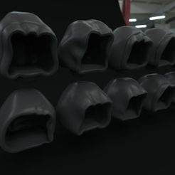 just_hoods0.jpg Файл STL Hoods for Space knights helmets・3D-печатная модель для загрузки