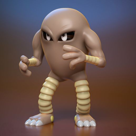 High Quality Hitmonlee Miniature - 3D Printable STL Model For Tabletop Gaming and Display 3D model preview