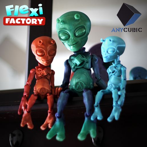 Flexi-Factory-Dan-Sopala-Anycubic-Alien-_03.jpg Free STL file Anycubic Flexi Print-in-Place Alien・3D printing design to download, FlexiFactory
