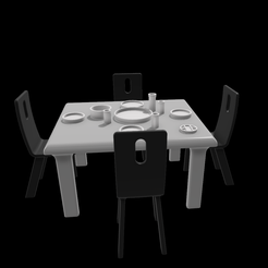 2023-05-17-101835.png 3D-Datei Star Wars Lars Esstisch für 3,75" und 6" Figuren・3D-druckbares Modell zum Herunterladen