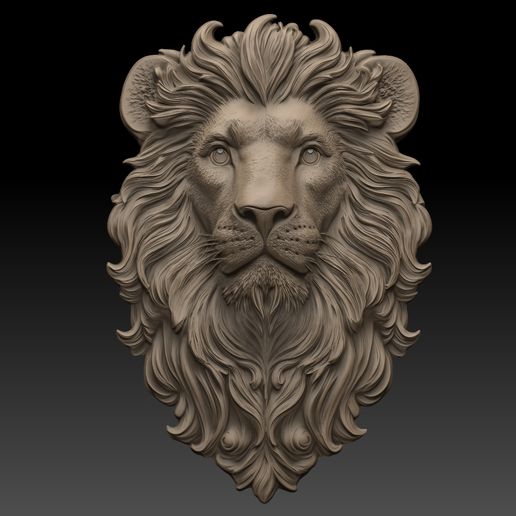 3d lion head template