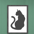 Image présentation.png Silhouette Cat Wall Decoration