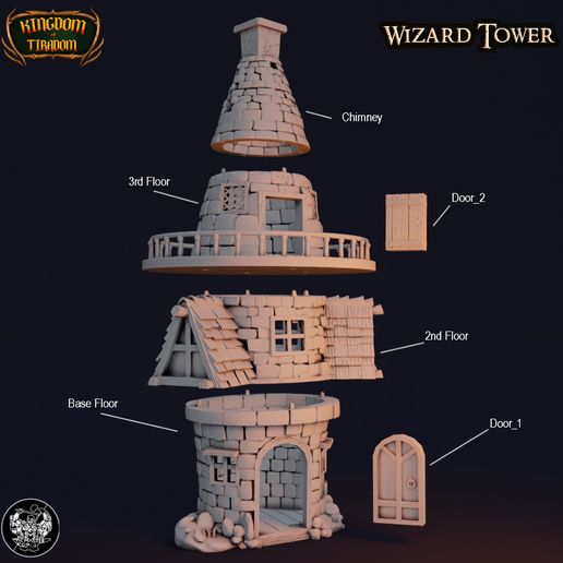 🏗️ Wizard Tower・ 3D File for ・Cults