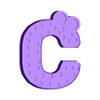 C.stl Alphabet for children. A B C D E