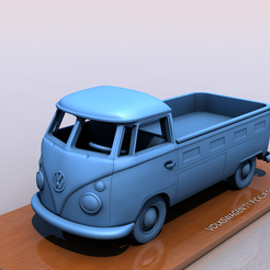 VW-PICKUP-SIMPLE-CABINE-T1-10.png 3D-Datei VW EINKABINE TYP1 1962・3D-Druckvorlage zum Herunterladen