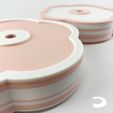 printable_objects_ume_containers_L40_01L.jpg Cherry Blossom Stacking Containers With Lid and Partitions