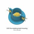 76mm-Mold-Housing.jpg D20 Mold Housing | Make your own sharp edge dice | 76mm Cylinder Mold Frame