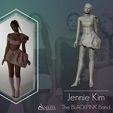 00.jpg Jennie Kim Portrait Sculpture 3D print model
