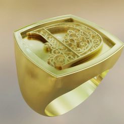 D1.jpg Archivo STL ANILLO LETRA D・Diseño de impresión en 3D para descargar