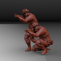 sol.145.png Archivo STL WW2 PACK 2 SOLDADOS PARACAIDISTAS AMERICANOS DISPARANDO・Objeto imprimible en 3D para descargar