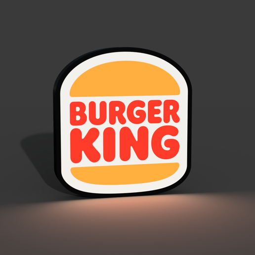 🤴 Burger King Lightbox LED Lamp・ STL File for 3D printing・Cults