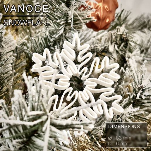 VANOCE  |  Hanging Snowflake, Christmas Tree - 3D model önizlemesi
