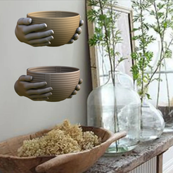 On-the-wall.png wall pot stand (FEMALE version)