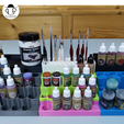 Post2.png Modular Paint Rack set - for Miniature Model Paints - Paint Holder / Shelf