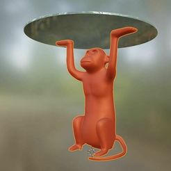 monkey-11.jpg STL file Monkey Table・3D print object to download, maggiekranthi