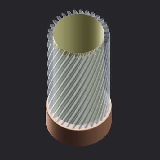 Spiral Wave Table Lamp - IKEA MITTLED Compatible - 3D Print & CNC Ready