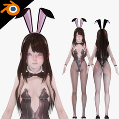 1-1200x1200-io.png Bunny Girl - Realistic Female Character - Blender Eevee